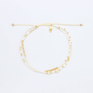 Pasir Mother of Pearl Beaded Anklet Pineapple Island