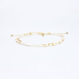 Pasir Mother of Pearl Beaded Anklet Pineapple Island