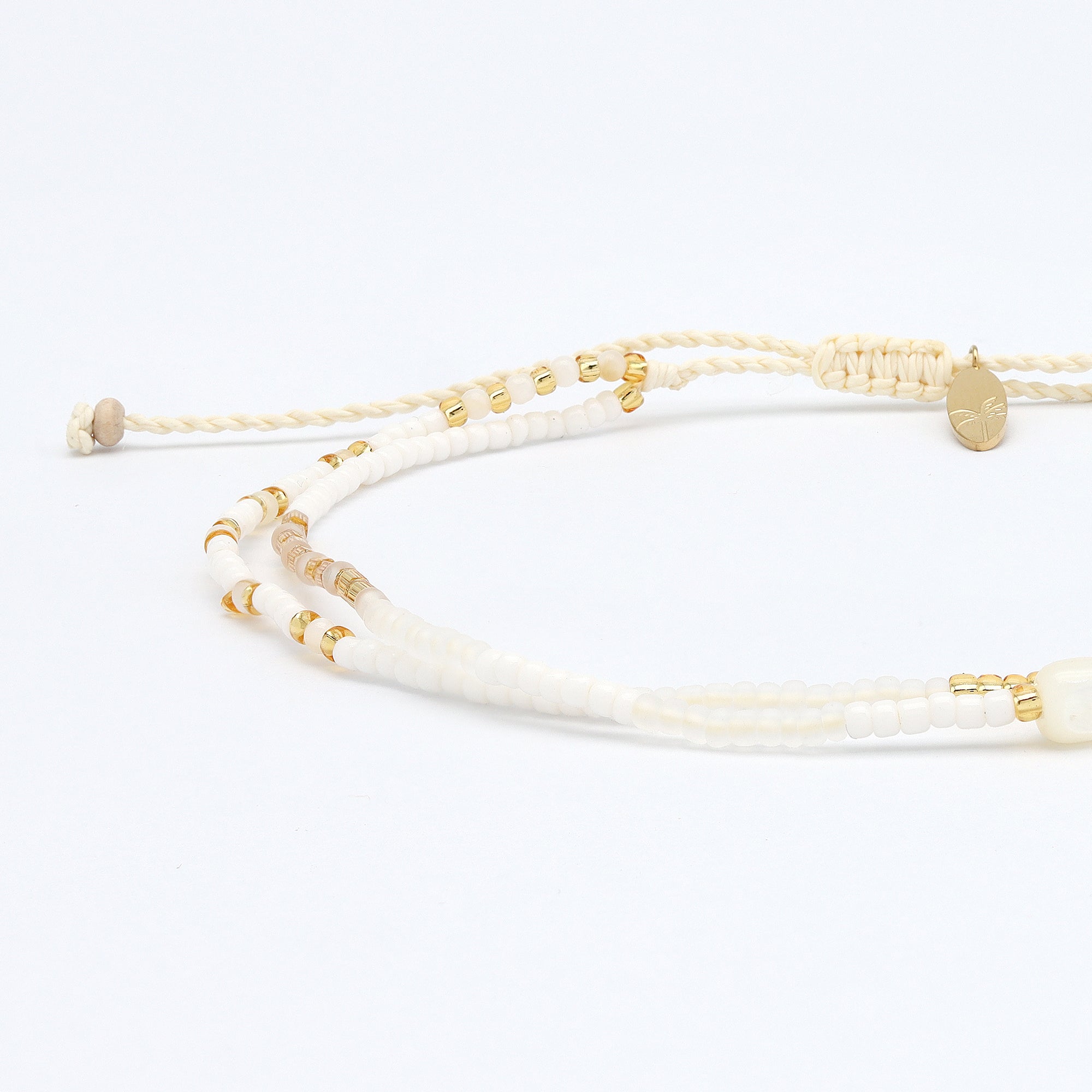 Pasir Mother of Pearl Beaded Anklet Pineapple Island