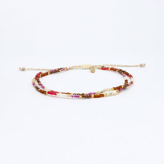 Berkilau Warm Tone Beaded Anklet Pineapple Island