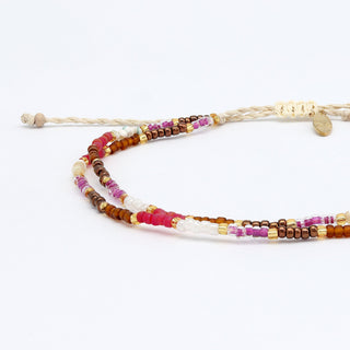Berkilau Warm Tone Beaded Anklet Pineapple Island