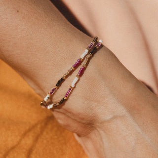 Berkilau Warm Tone Beaded Anklet - Pineapple Island