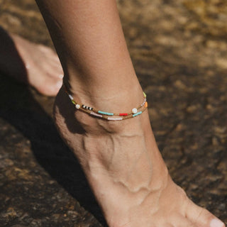 Berpesta Colourful Beaded Anklet - Pineapple Island