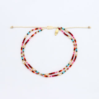 Merah Dainty Beaded Anklet Pineapple Island