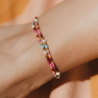 Merah Dainty Beaded Anklet - Pineapple Island