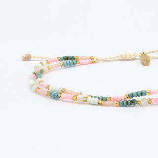 Kemboja Pastel Beaded Anklet Pineapple Island