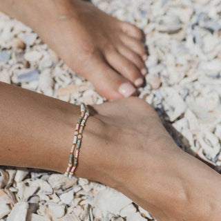 Kemboja Pastel Beaded Anklet - Pineapple Island