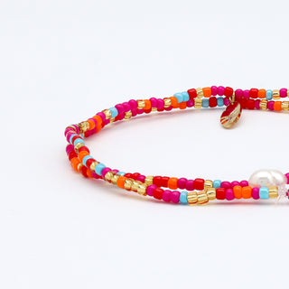Colour Issues :( - Senja Pink Beaded Pearl Bracelet - Pineapple Island