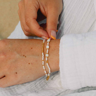Pasir Mother of Pearl Beaded Bracelet - Pineapple Island