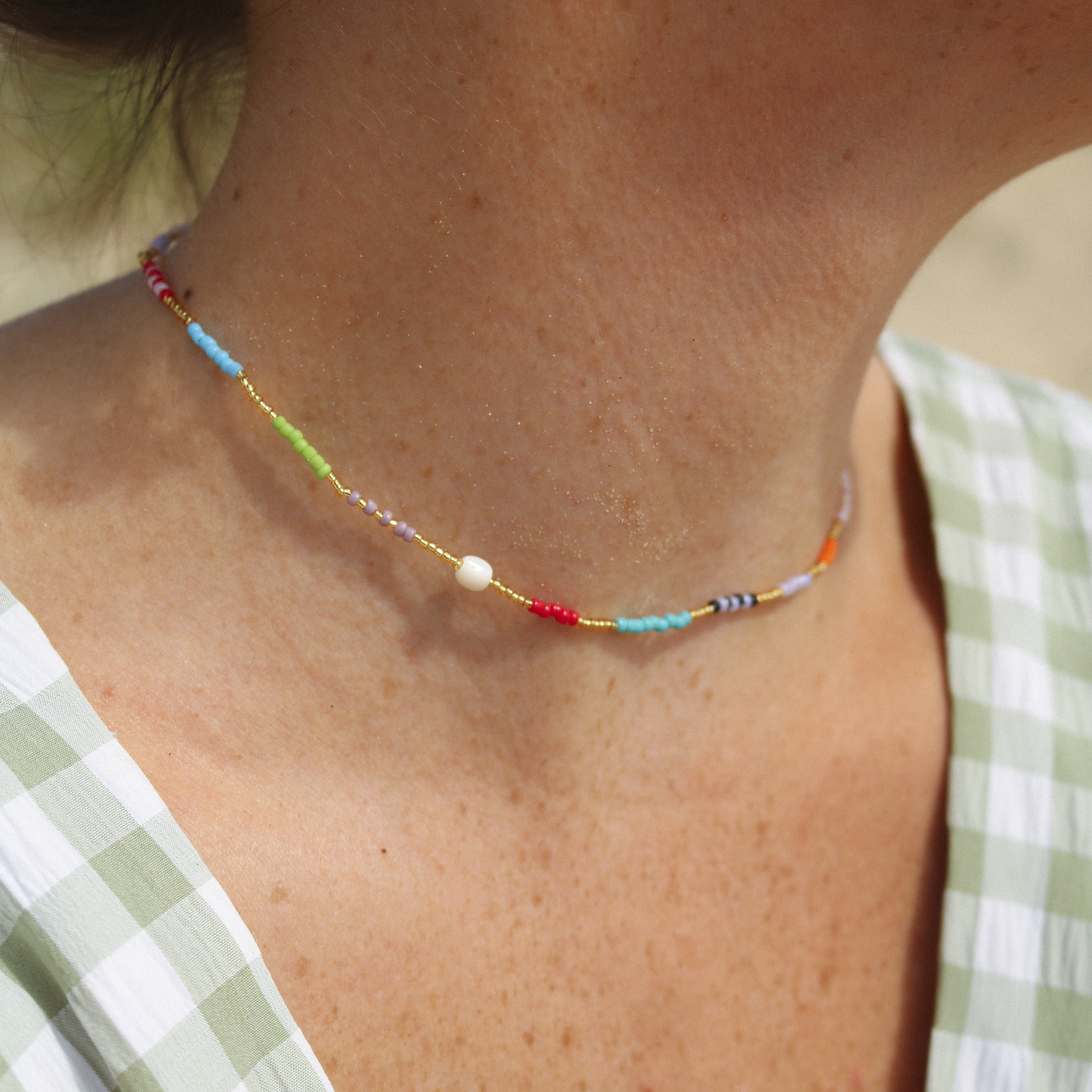 Berpesta Colourful Beaded Necklace Pineapple Island