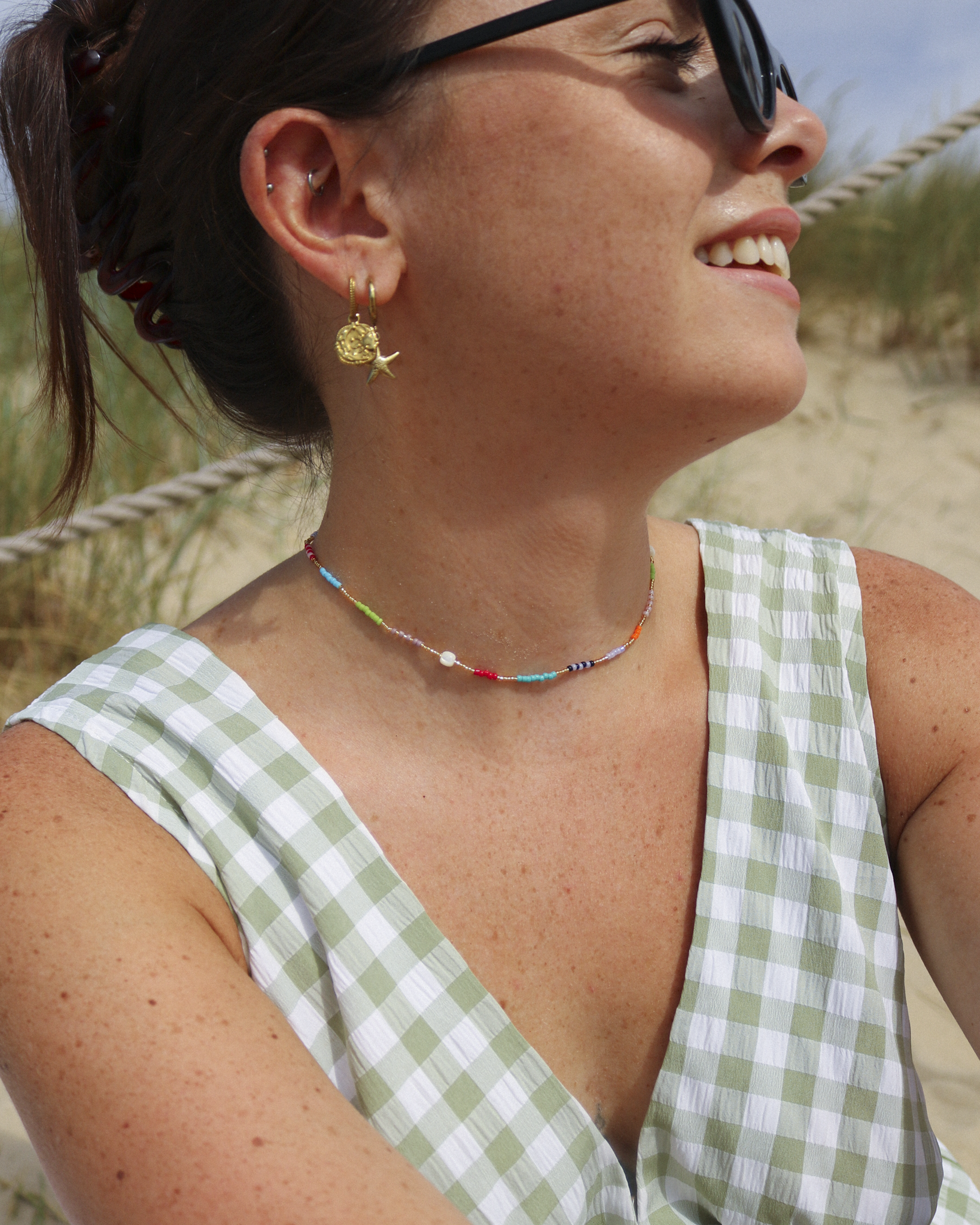 Berpesta Colourful Beaded Necklace Pineapple Island