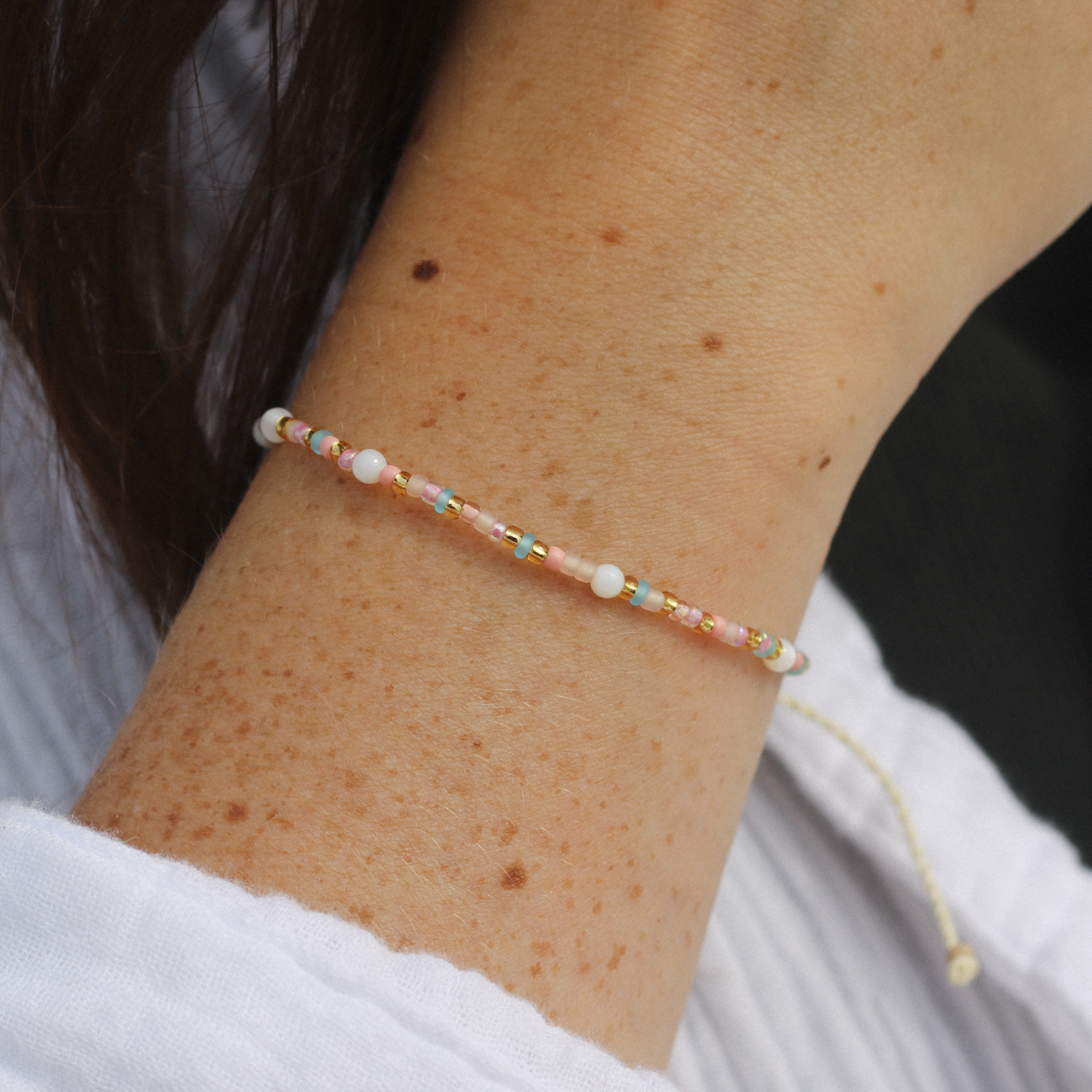 Surya Golden Beaded Bracelet Pineapple Island