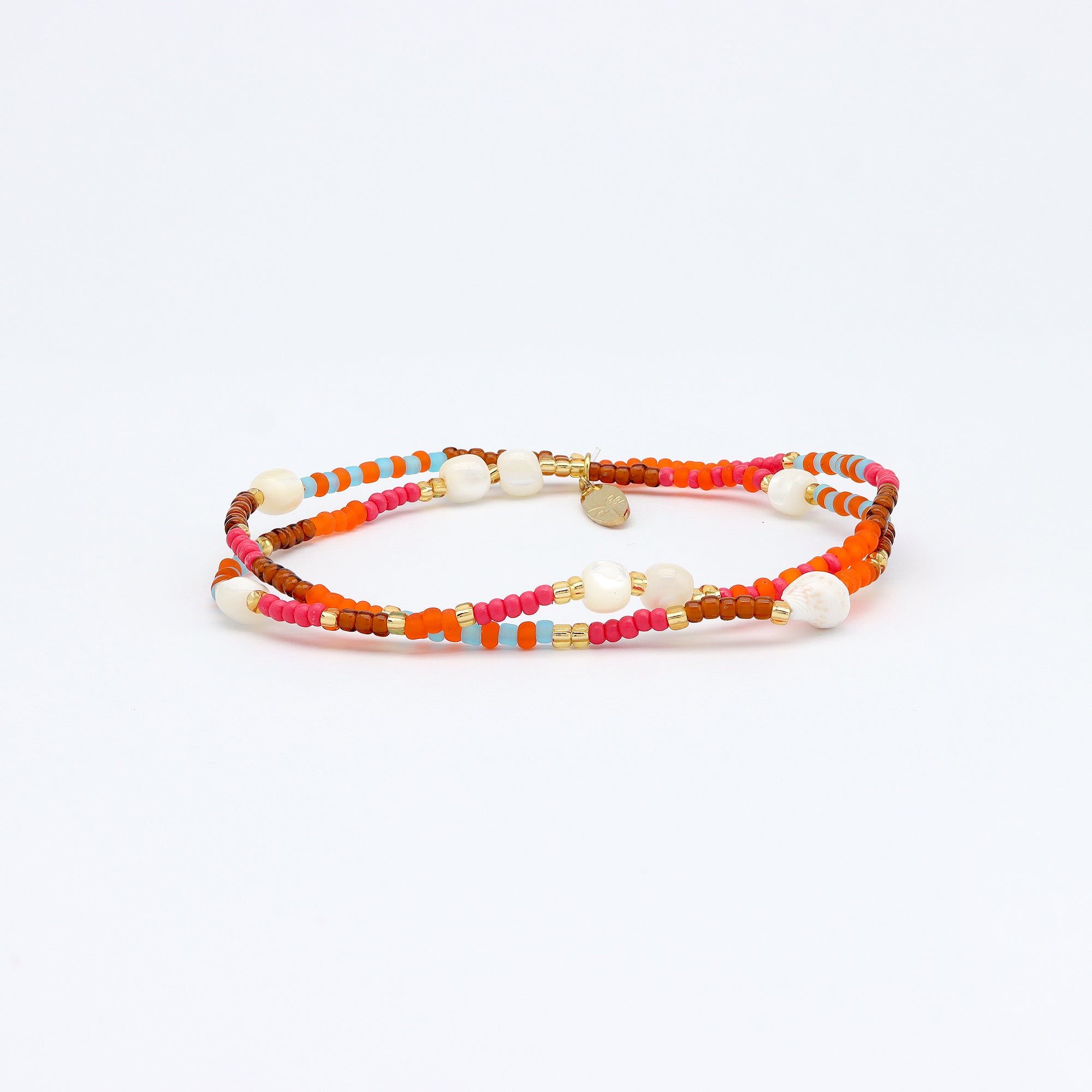 Tropis Beaded Shell Bracelet Pineapple Island