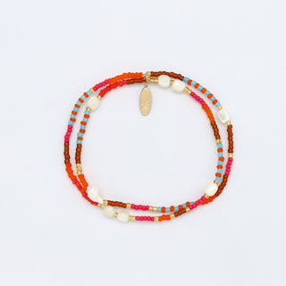 Tropis Beaded Shell Bracelet Pineapple Island