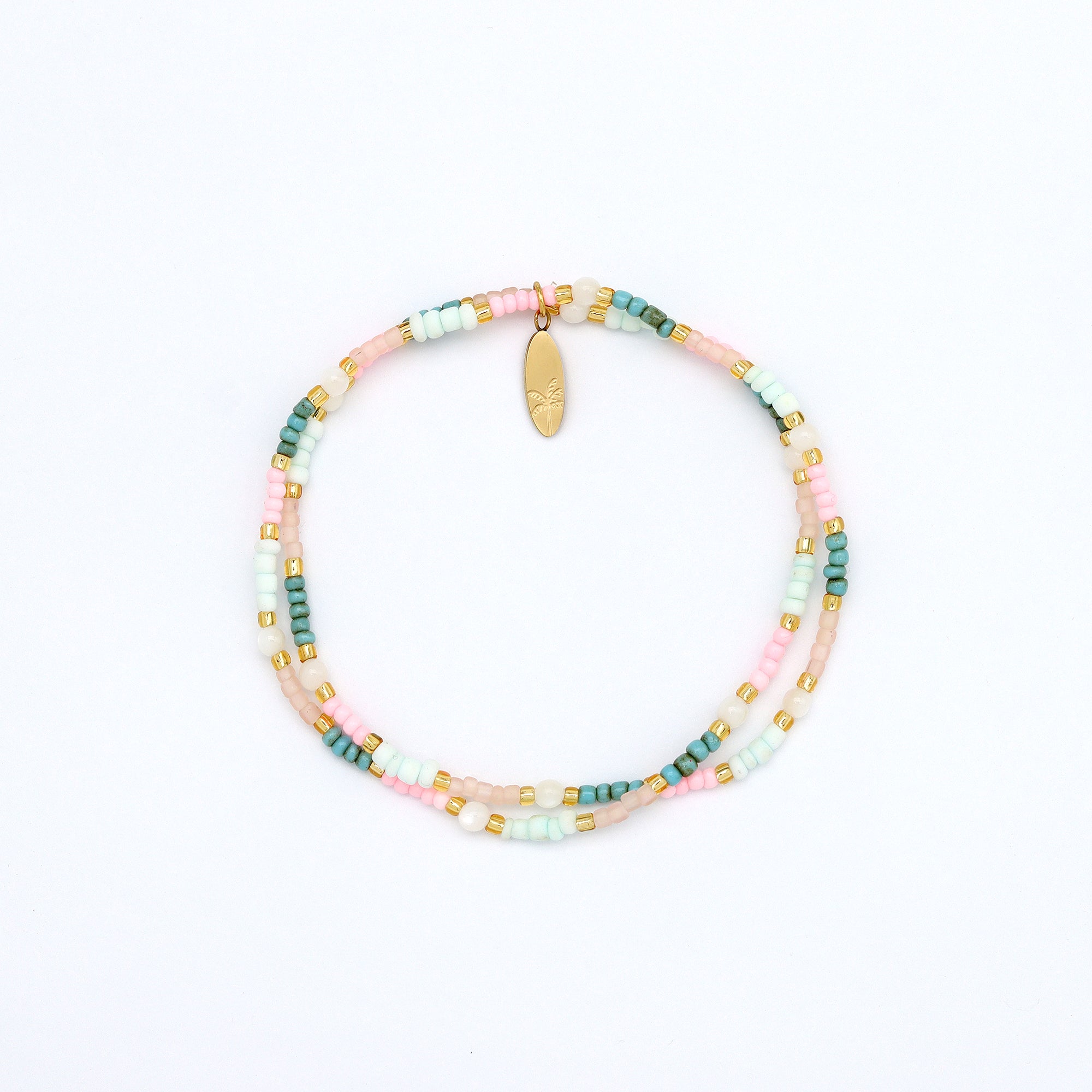 Kemboja Pastel Beaded Bracelet - Pineapple Island