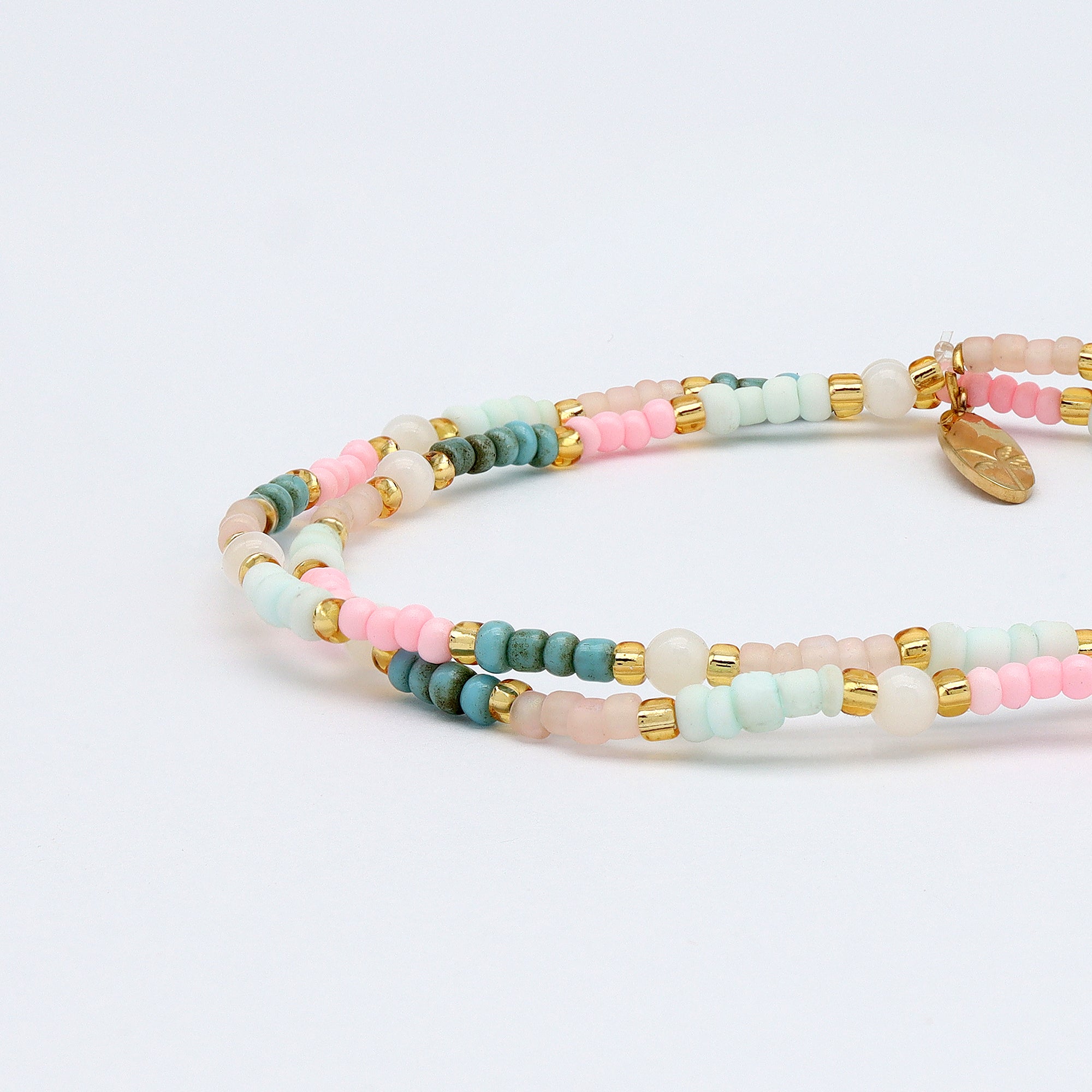 Kemboja Pastel Beaded Bracelet - Pineapple Island