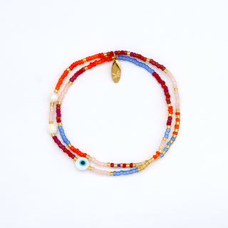 Matahari Evil Eye Beaded Bracelet - Pineapple Island
