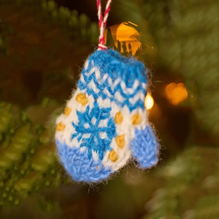 Namaste Knitted Mittens Decoration