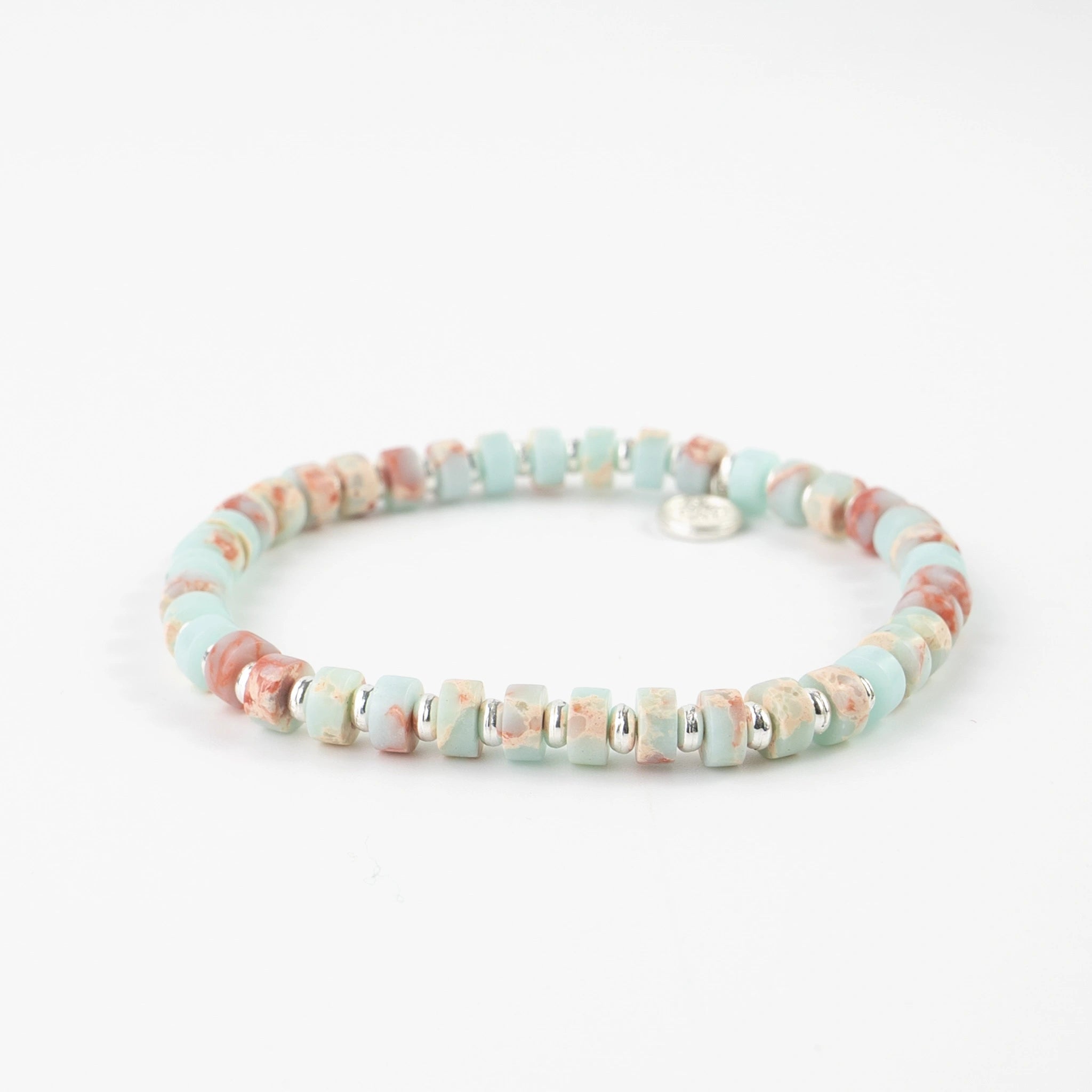 Ubud Stone Bead Bracelet Aqua - Pineapple Island