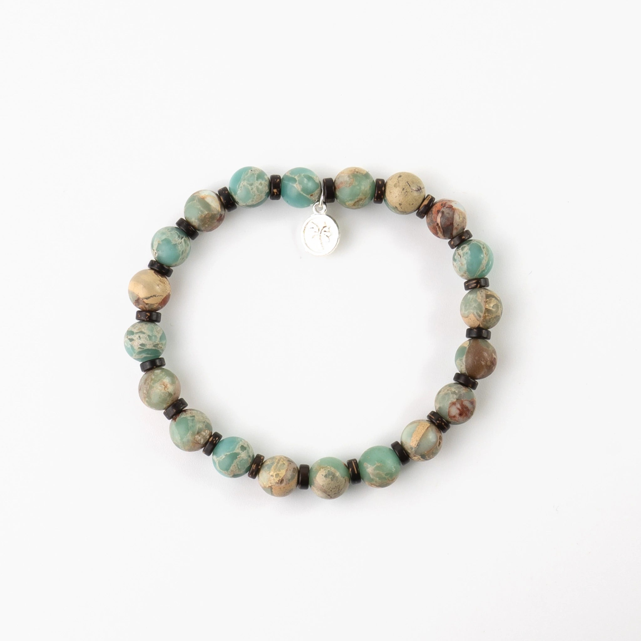 Agalmatolite Stone Bead Bracelet - Pineapple Island