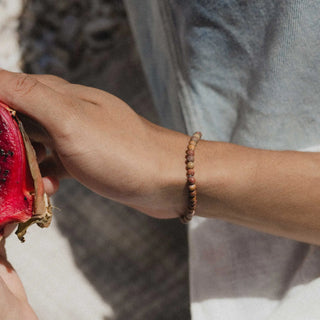 Mãlie Red Turquoise Stretchy Bracelet - Pineapple Island