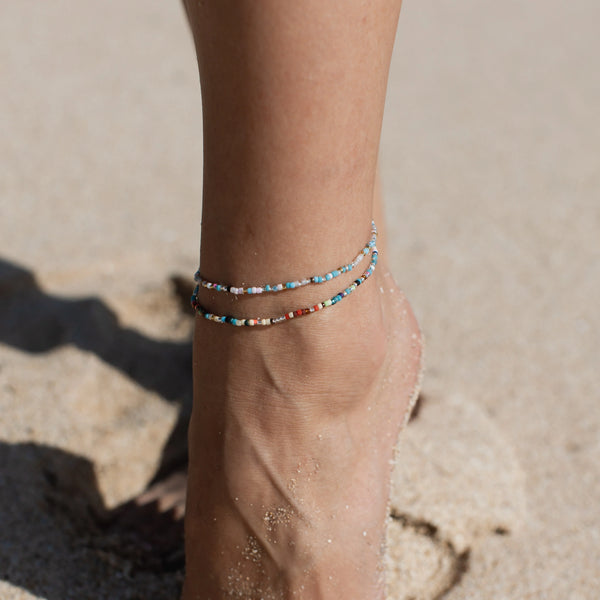 Alila Dainty Beaded Anklet Pineapple Island