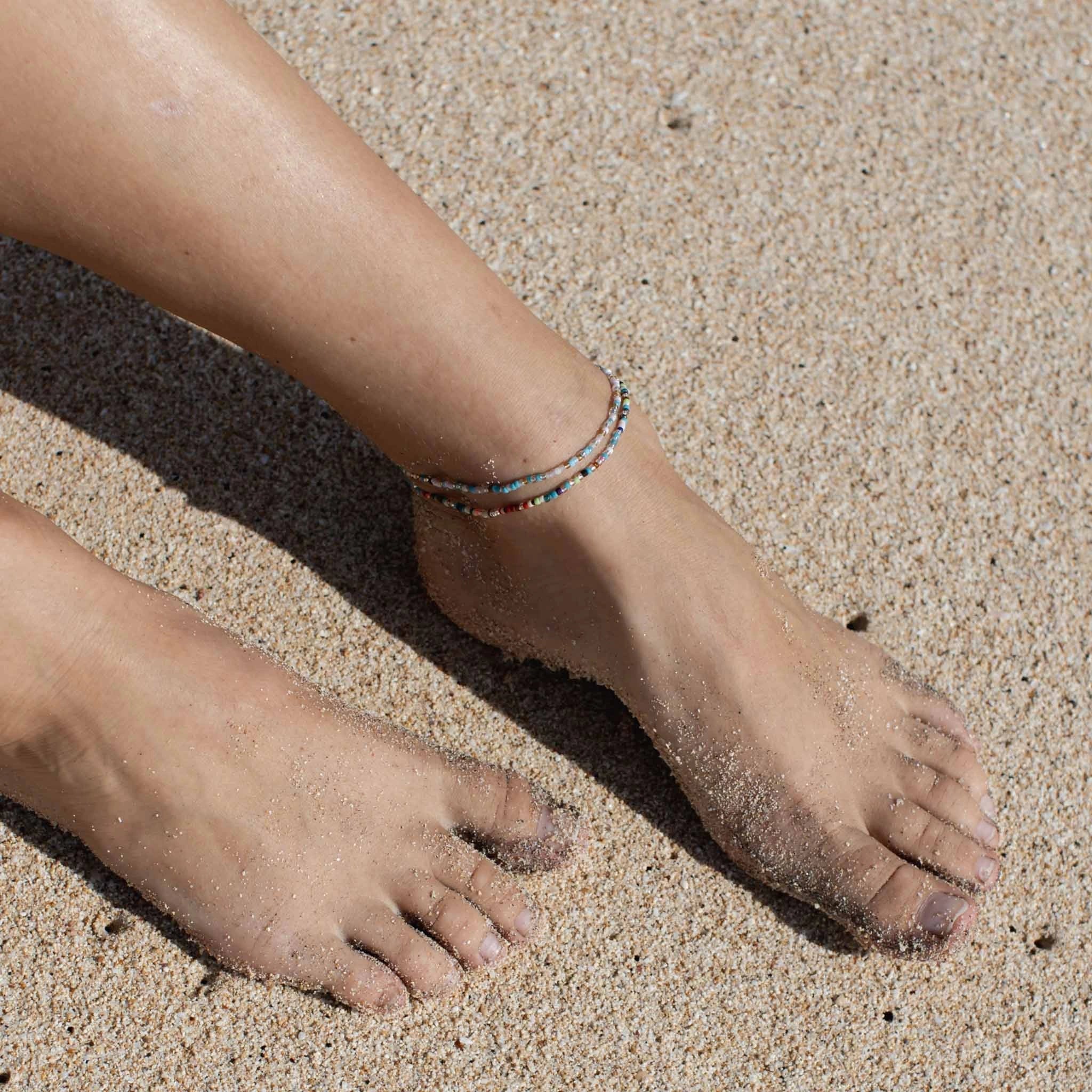 Alila Dainty Beaded Anklet - Pineapple Island