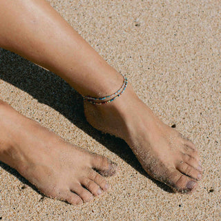 Alila Dainty Colourful Beaded Anklet - Pineapple Island