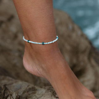 Hanauma Bay Evil Eye Anklet - Pineapple Island