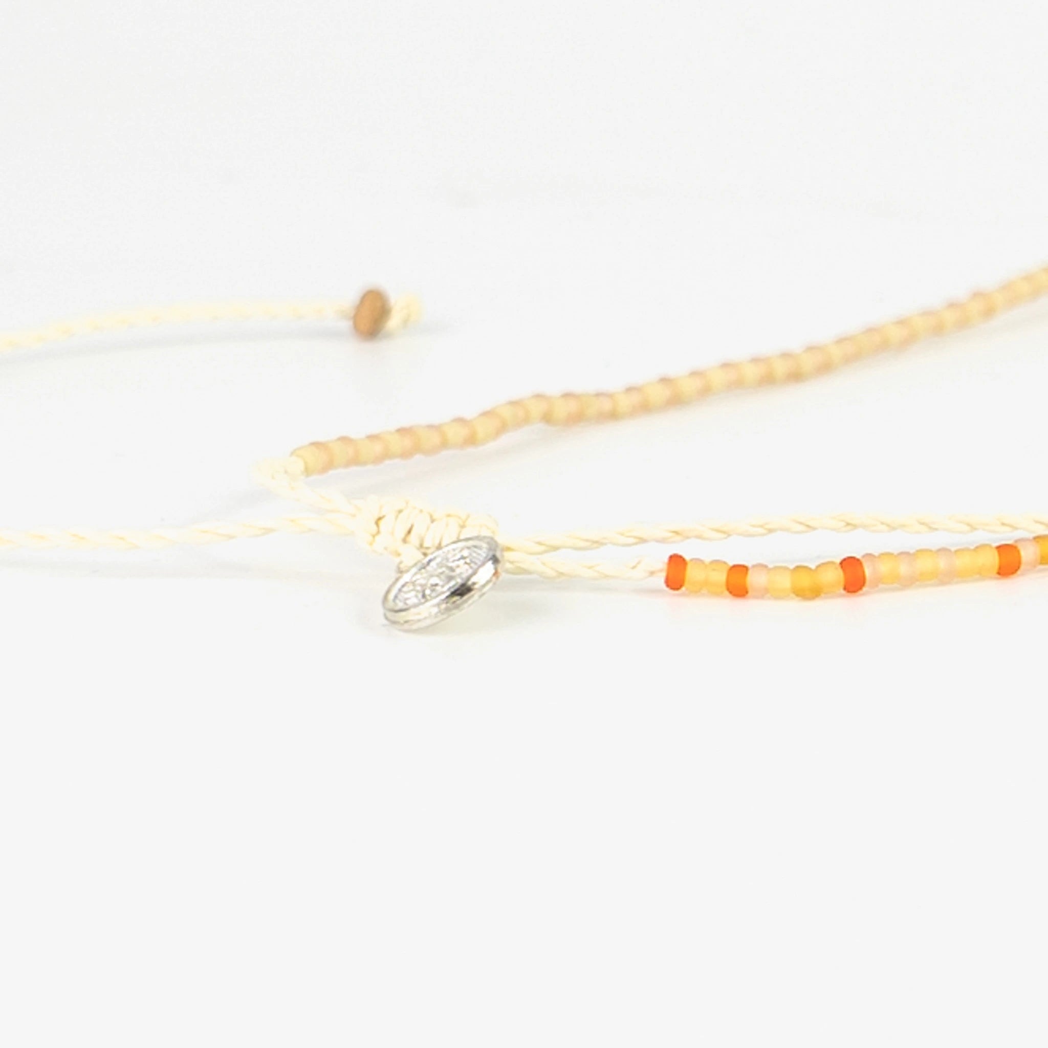 Trikora Dainty Beaded Choker Necklace Orange - Pineapple Island