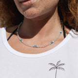 Ulu Frosted Glass Choker Necklace - Pineapple Island