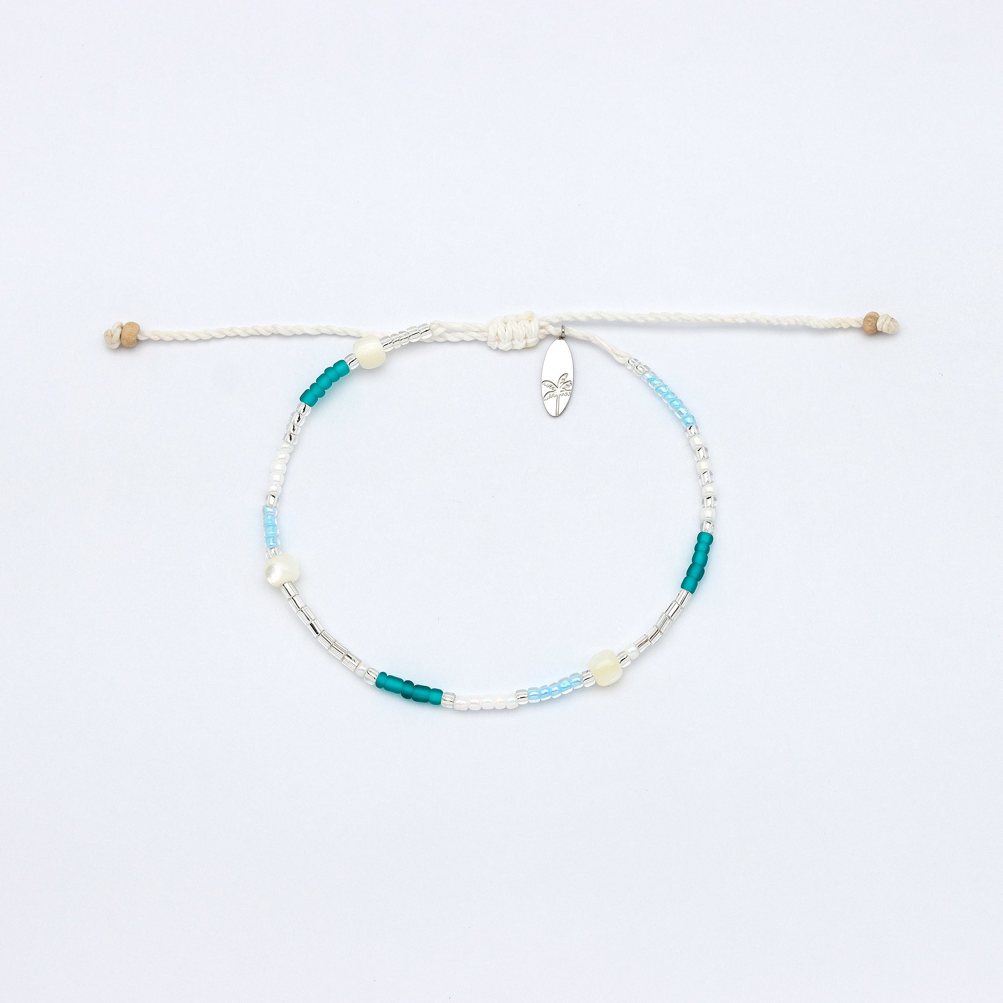 Blizzard Silver Beaded Bracelet