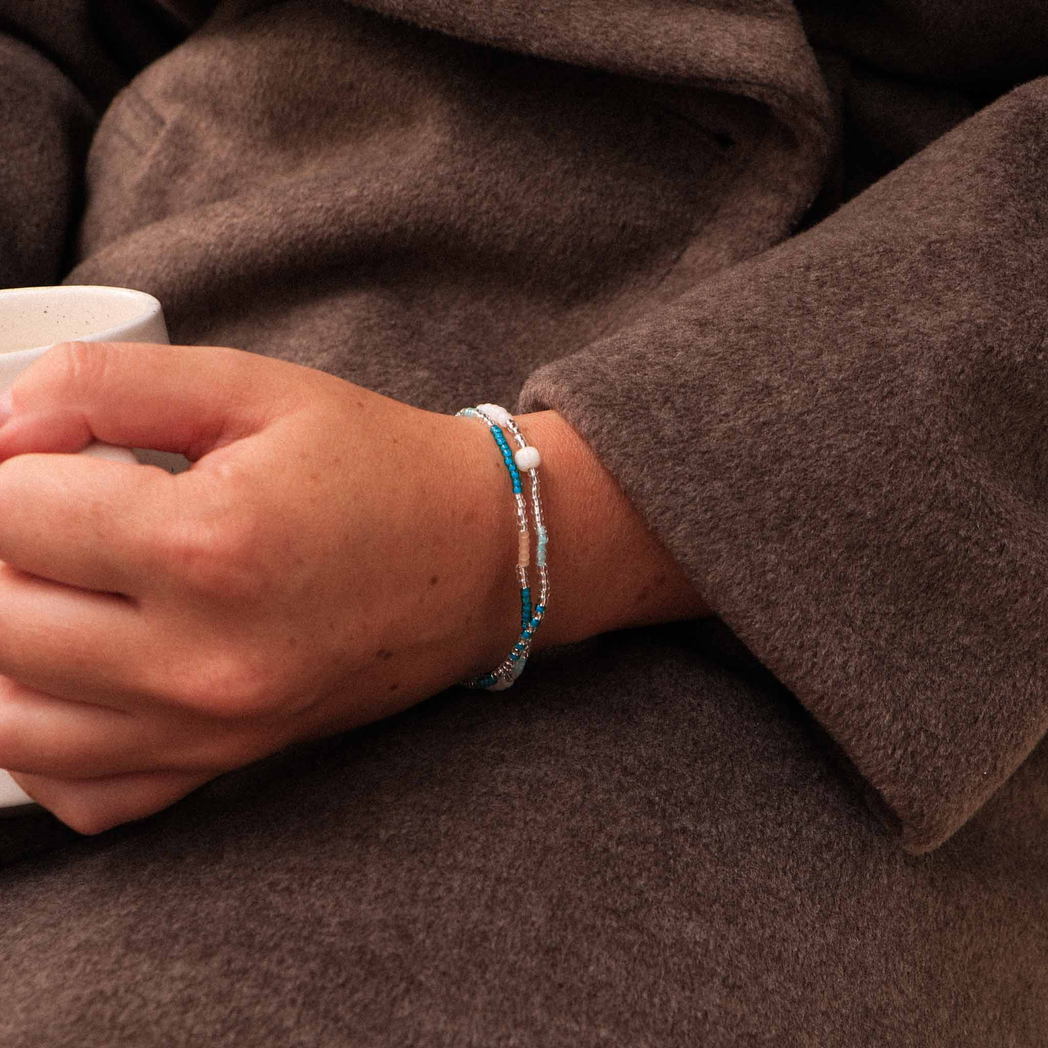 Zermatt Blue Beaded Bracelet