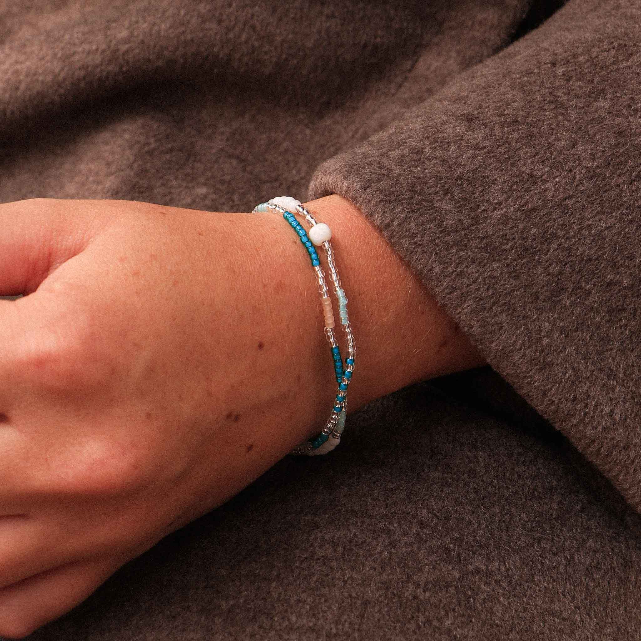 Zermatt Blue Beaded Bracelet