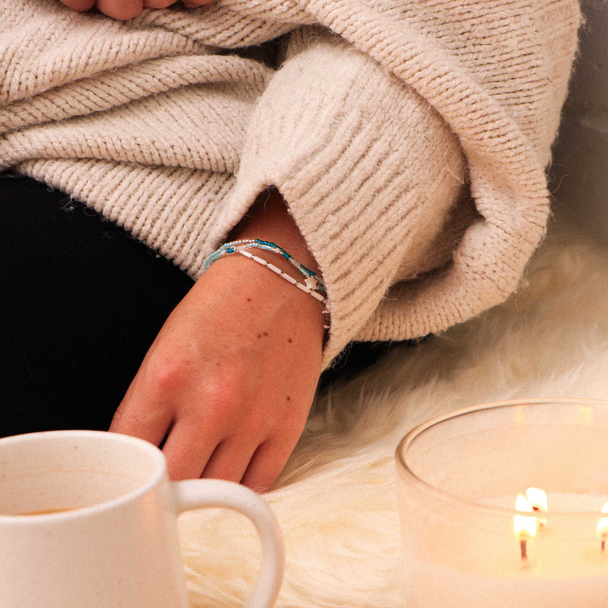 Aurora Star Beaded Bracelet Duo Set