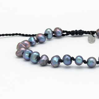 Black Pearl Knotted Bracelet