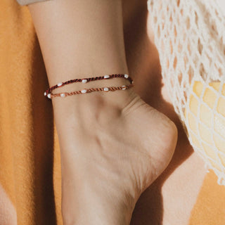 Berseri Knotted Pearl Anklet - Pineapple Island