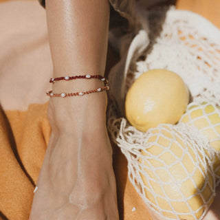 Berseri Knotted Pearl Anklet - Pineapple Island