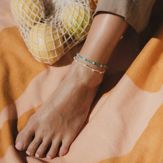 Berseri Knotted Pearl Anklet - Pineapple Island