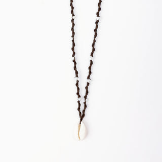 Siren Braided Pearl and Cowrie Shell Necklace