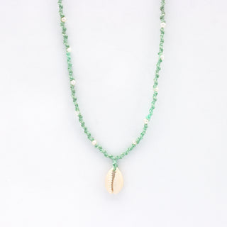 Siren Braided Pearl and Cowrie Shell Necklace