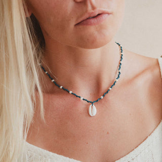 Siren Braided Pearl and Cowrie Shell Necklace