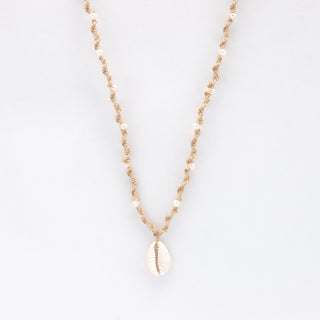 Siren Braided Pearl and Cowrie Shell Necklace