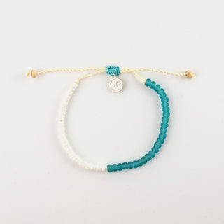 Savu Puka Shell & Frosted Glass Bracelet - Pineapple Island