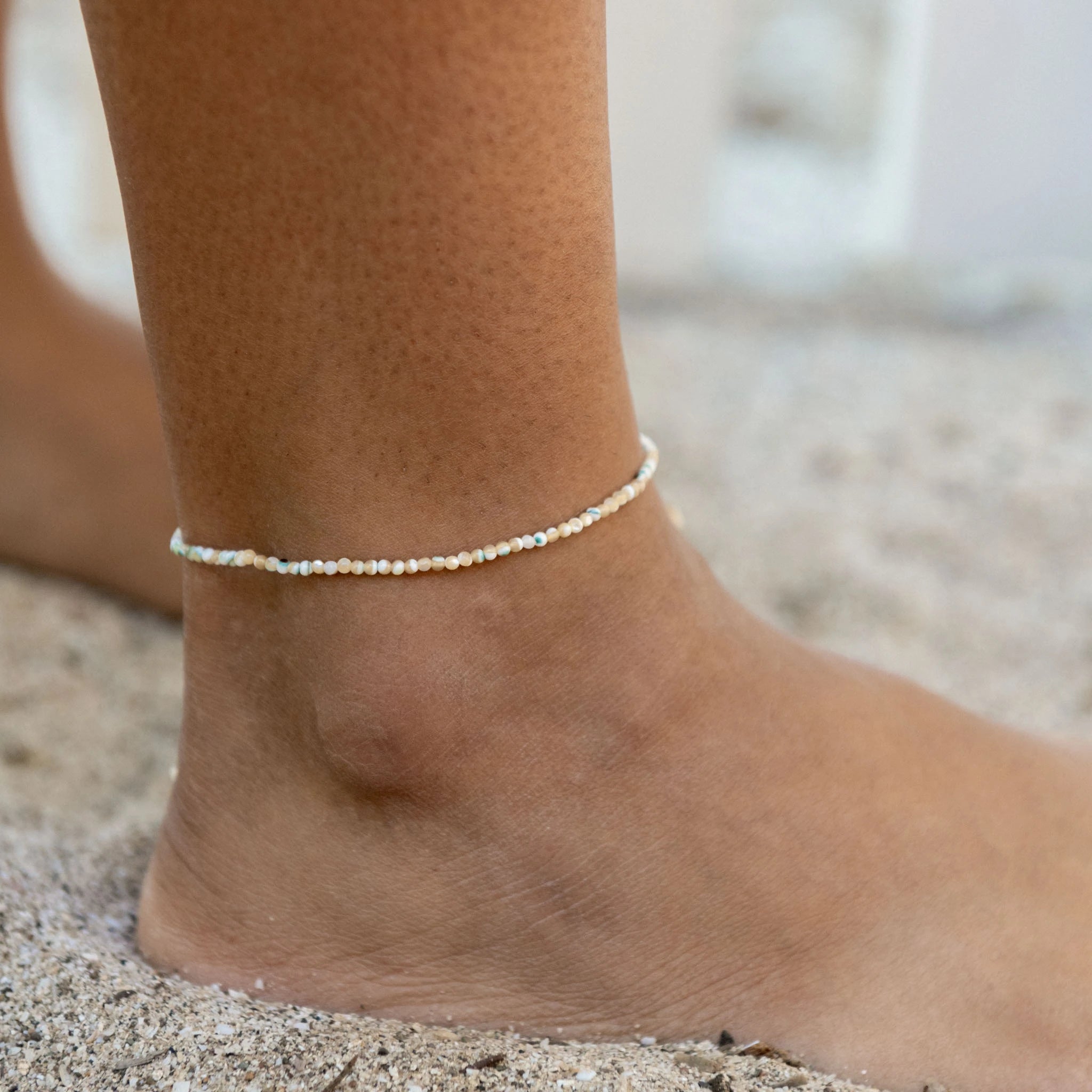 Kualoa Beaded Shell Anklet - Pineapple Island