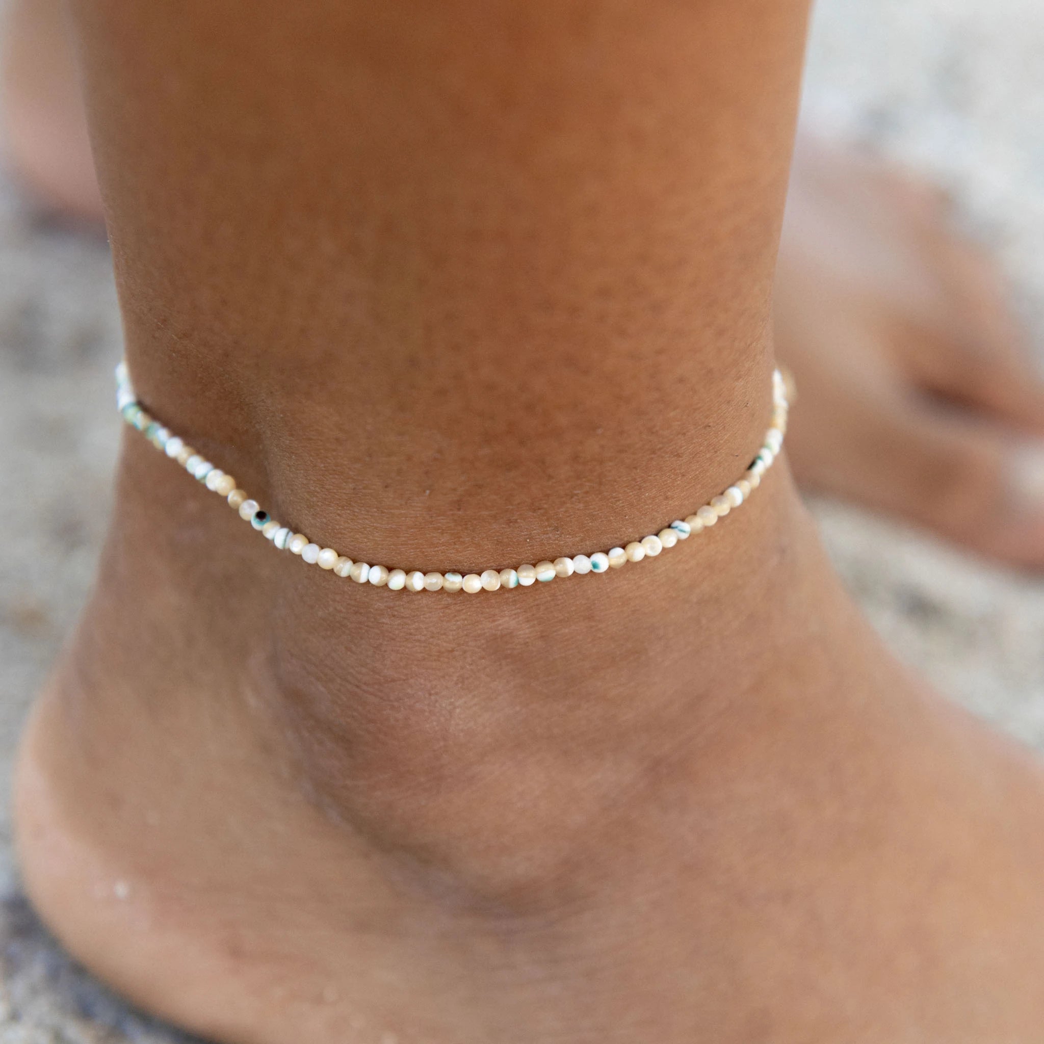 Kualoa Beaded Shell Anklet - Pineapple Island