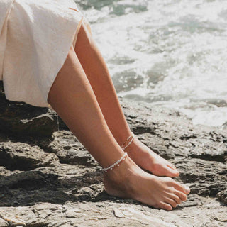 Dahlia & Pearl Anklet Set