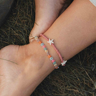 California Starfish and Daisy Anklet Duo Set