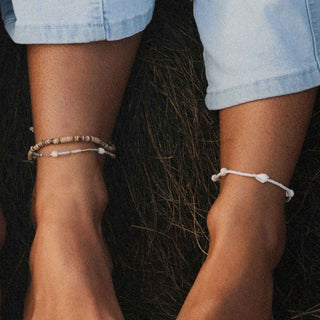 Porthcurno Beach Anklet Trio Set