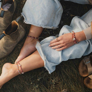 California Starfish and Daisy Anklet Duo Set